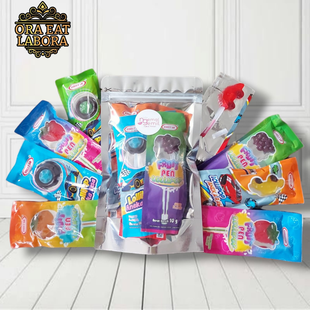 

Lolipop Pulpen Lolipop Fancy Lolipop Rasa Buah Bentuk Lucu Kualitas Premium - Ora Eat Labora