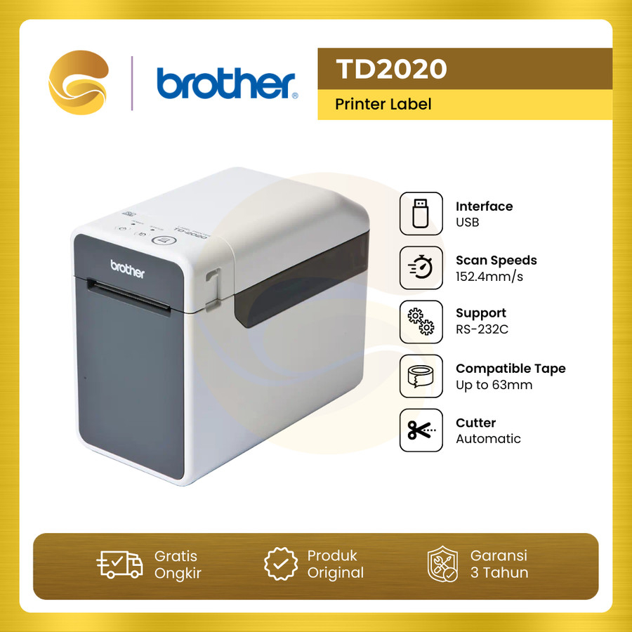 BROTHER Printer Label TD 2020 Printer Gelang Pasien TD2020 Printer Label