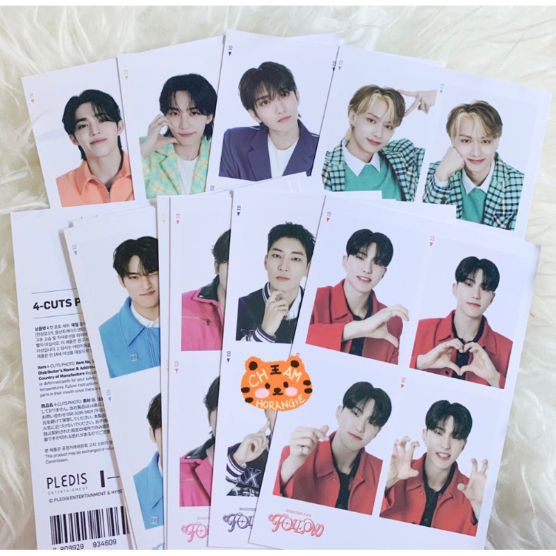 Sharing 4 Cuts Follow Merch Seventeen 4CUTS Scoups Jeonghan Joshua Jun Hoshi Wonwoo Woozi DK The8 Mi