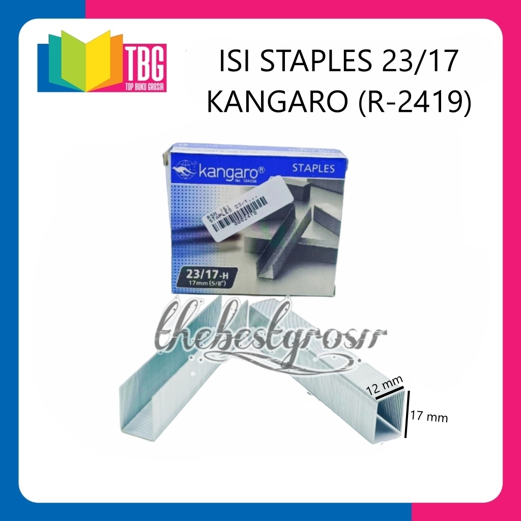 

1 KOTAK KECIL ISI STAPLES 23/17 KANGARO/ REFILL STAPLER (R-2419)