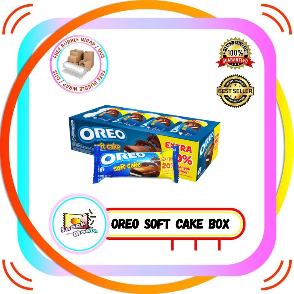 

Oreo Soft Cake Vanilla 16 gr 12 pcs BOX Kue Bolu Vanila Coklat