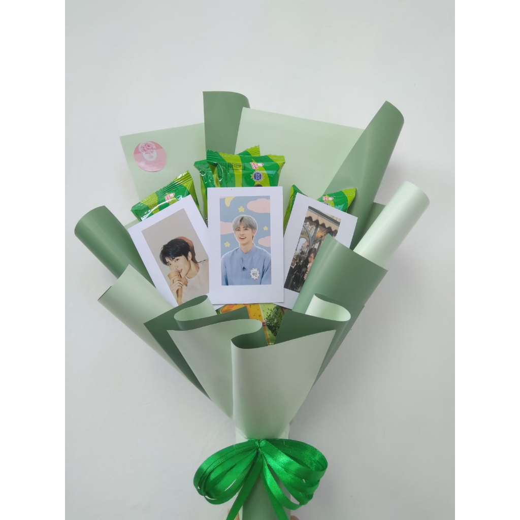 

bucket snack wisuda,birthday /buket snack green/nct