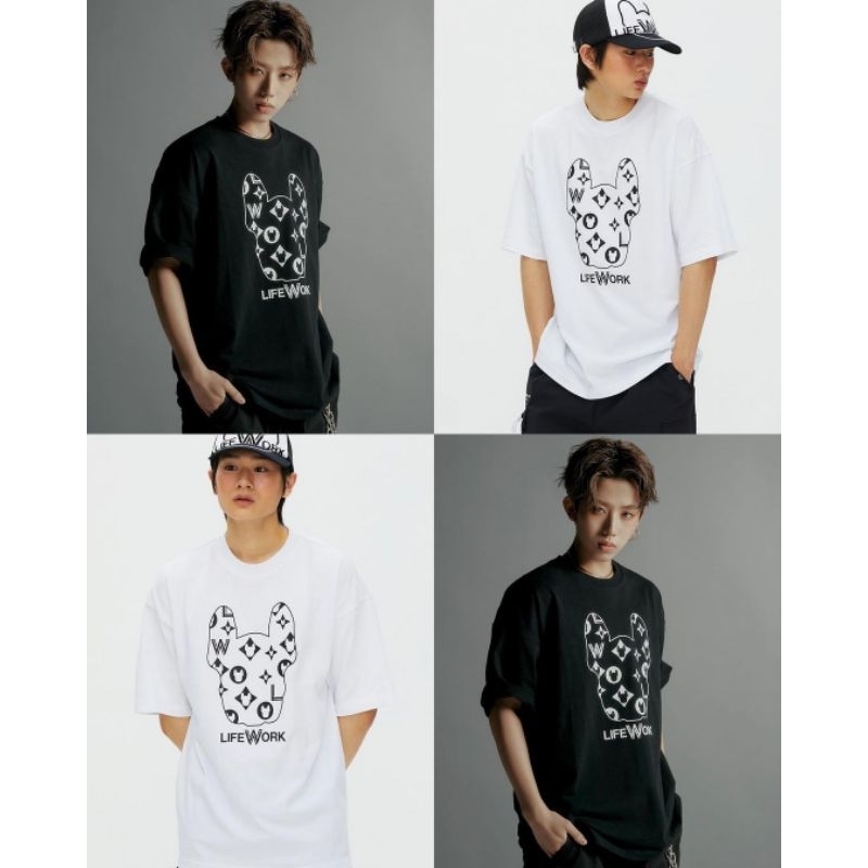 KAOS PRIA WANITA LIFEWORK MONOGRAM RADOG TSHIRT