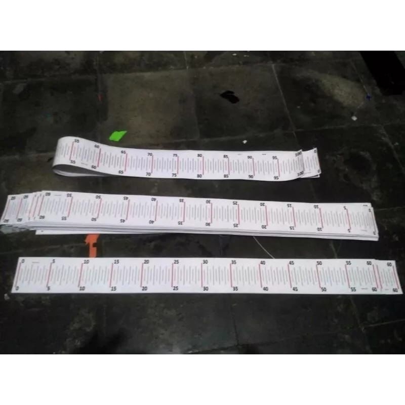 stiker bak ukur ikan koi 60cm 100 cm tahan air 6cm x 60 cm