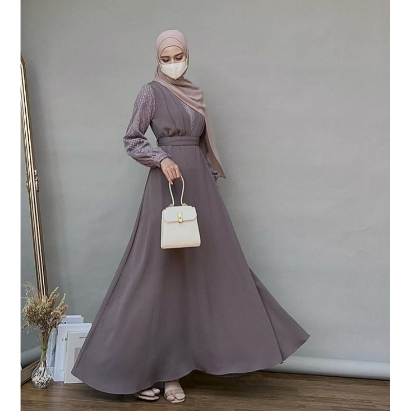 bisa cod gamis pesta evolvere ilona dress