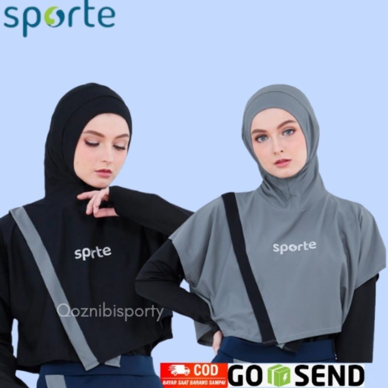 Hijab Sport Jilbab Olahraga Kerudung Senam Sports instant non pet premium pendek murah ori sporte SH