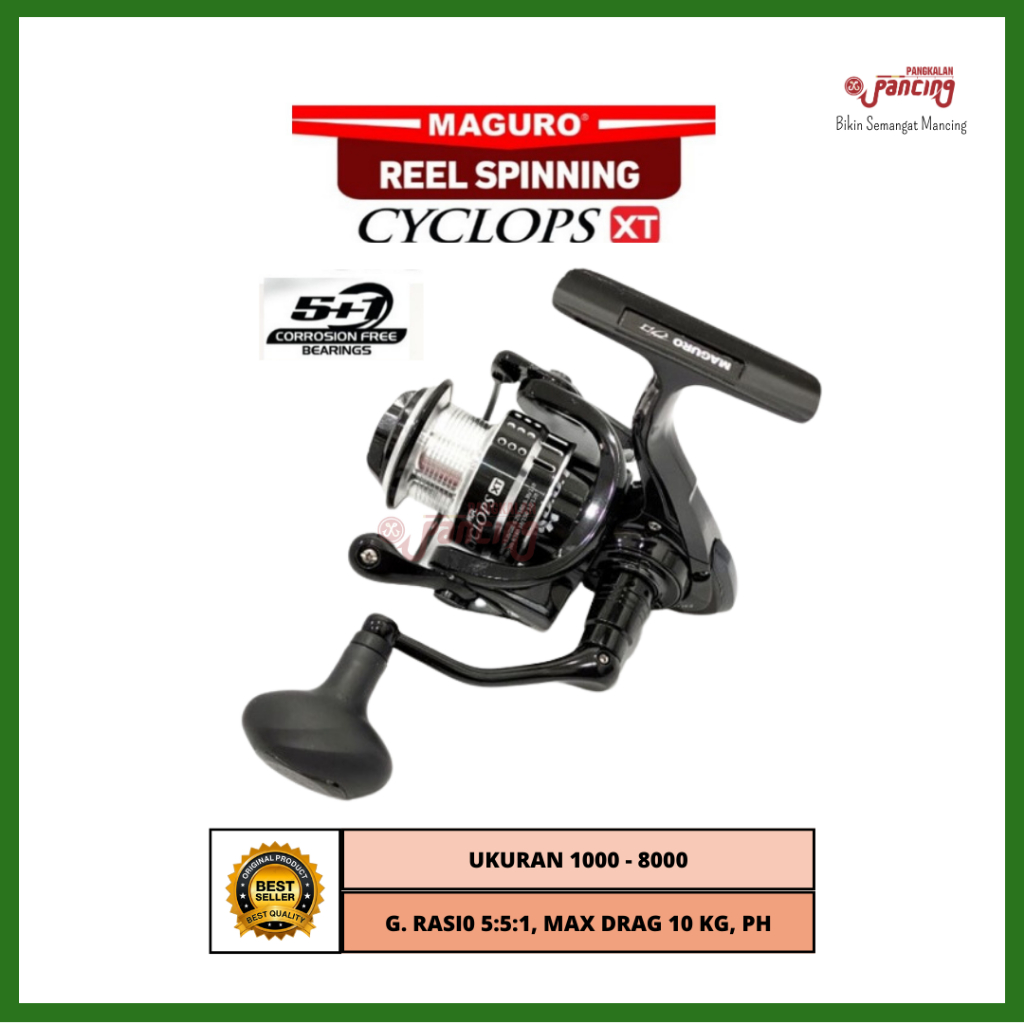 REEL MAGURO CYCLOPS XT MAX DRAG 10 KG, ANTI KOROSI