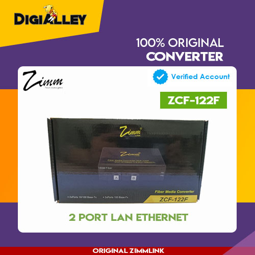 Zimmlink Converter ZCF 122F Media Converter 2 Port FO 2 LAN