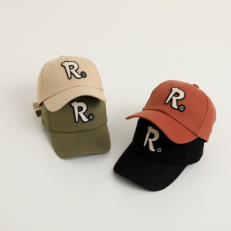 Topi Baseball Anak Laki Laki Import Topi Anak Cowok Logo Huruf R Anak Balita 1-5 Tahun