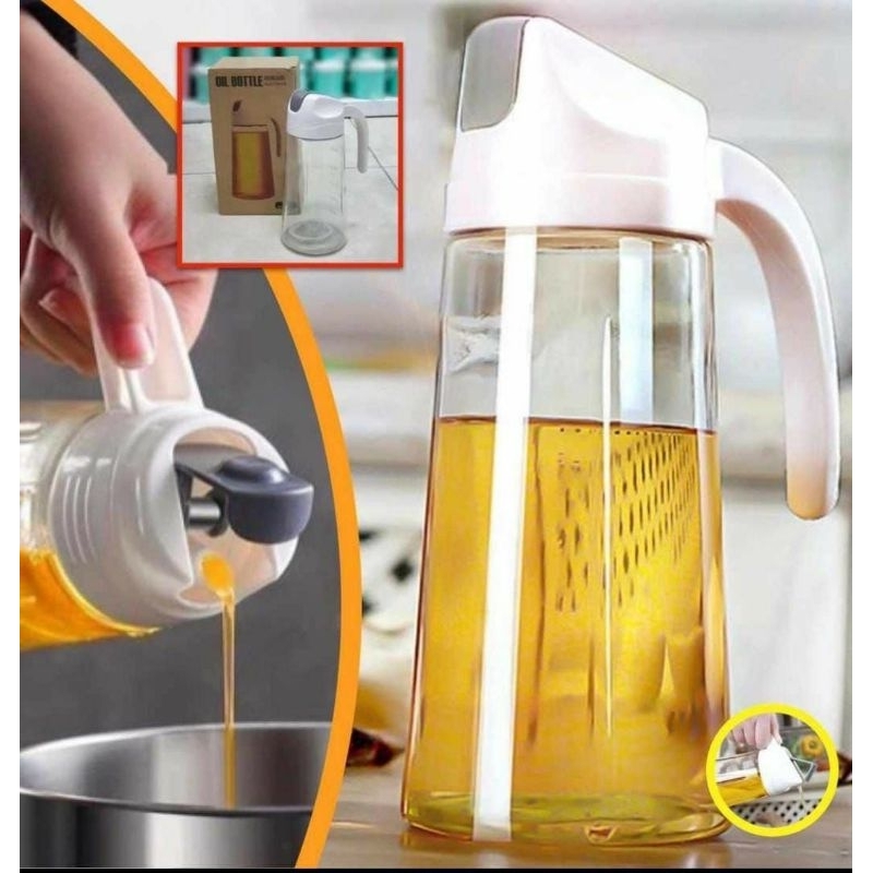 botol minyak kaca buka tutup otomatis