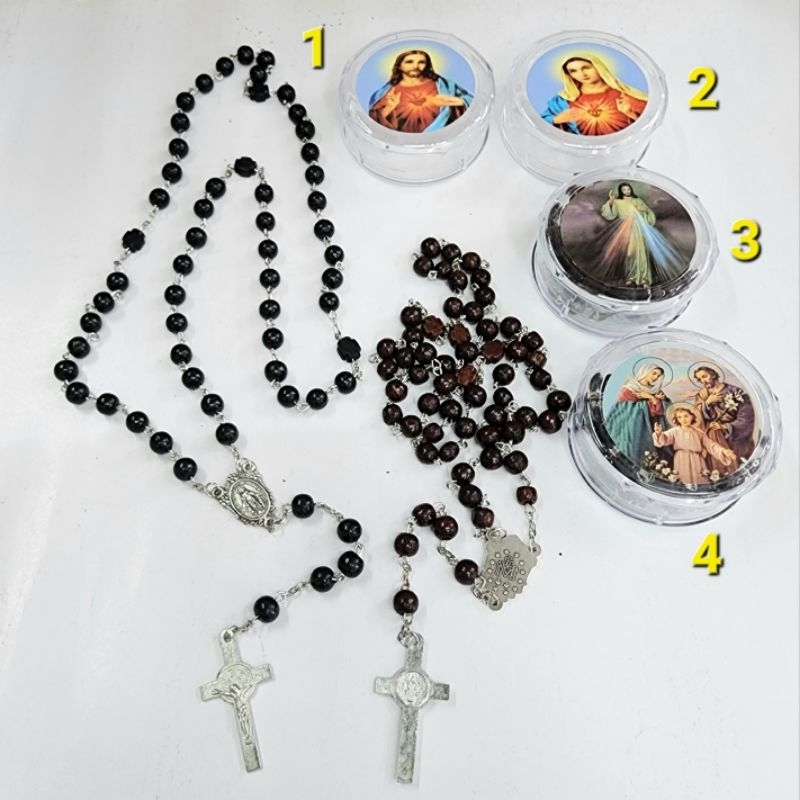 Rosario kayu + box bulat