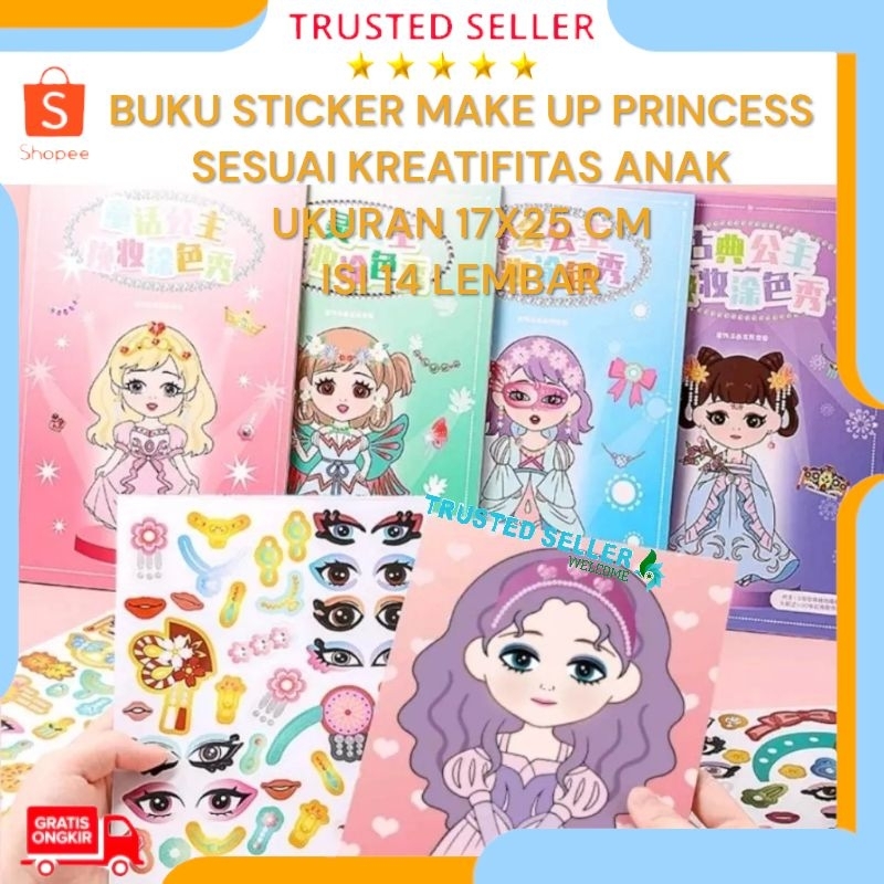 

BUKU STIKER PRINCESS DESAIN SENDIRI SESUAI KRETIFITAS ANAK ISI 14 LEMBAR / STICKER BOOK ACTIVITY