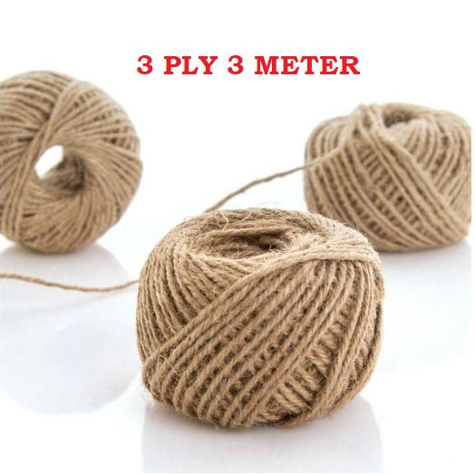 

Tali Rami Halus 3 PLY 3 Meter - Tali Goni Klip kayu - Tali Dekorasi Foto - Tali Kain - Tali Cokelat - Tali Karung