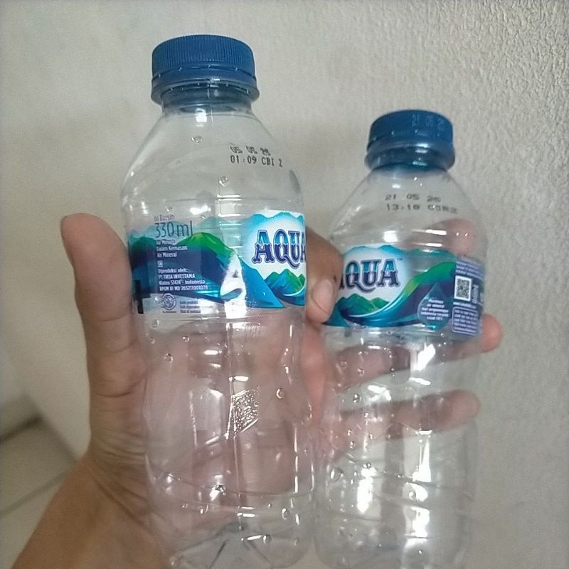 botol Aqua kosong 330 ml untuk kerajinan tangan dan lainya