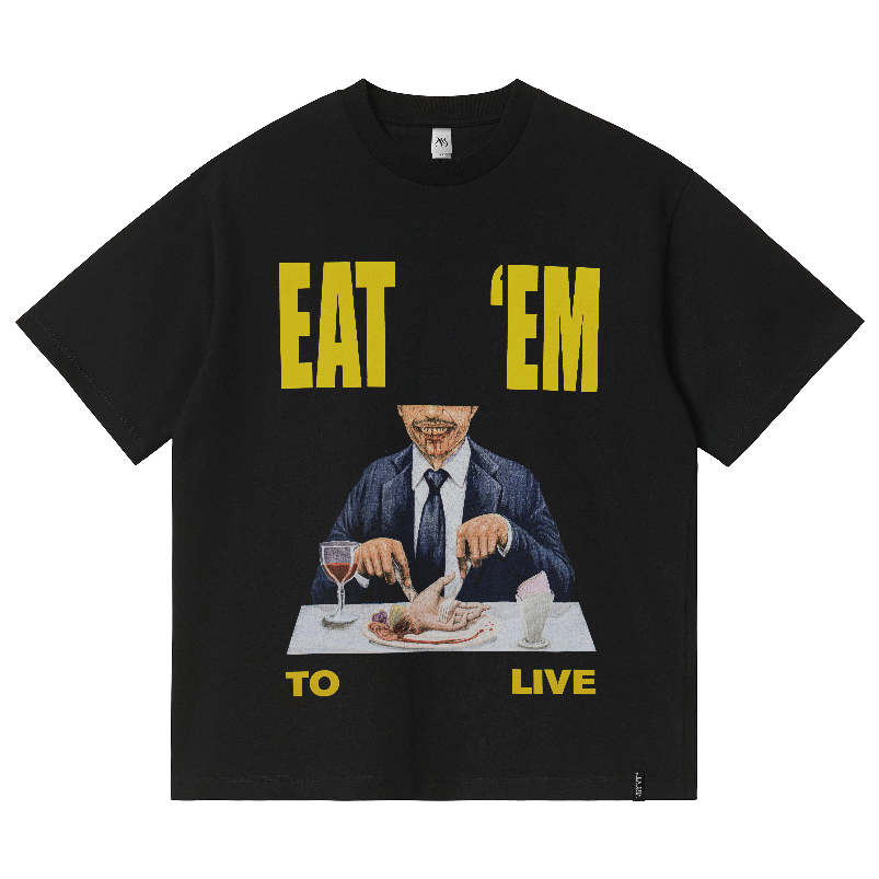Kaos Pria Original 100% Abigail Clothing - '' DINE '' - Shortsleeve T-Shirt Unisex