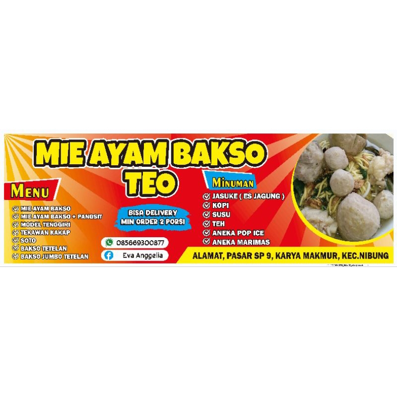 Spanduk Mie Ayam Bakso