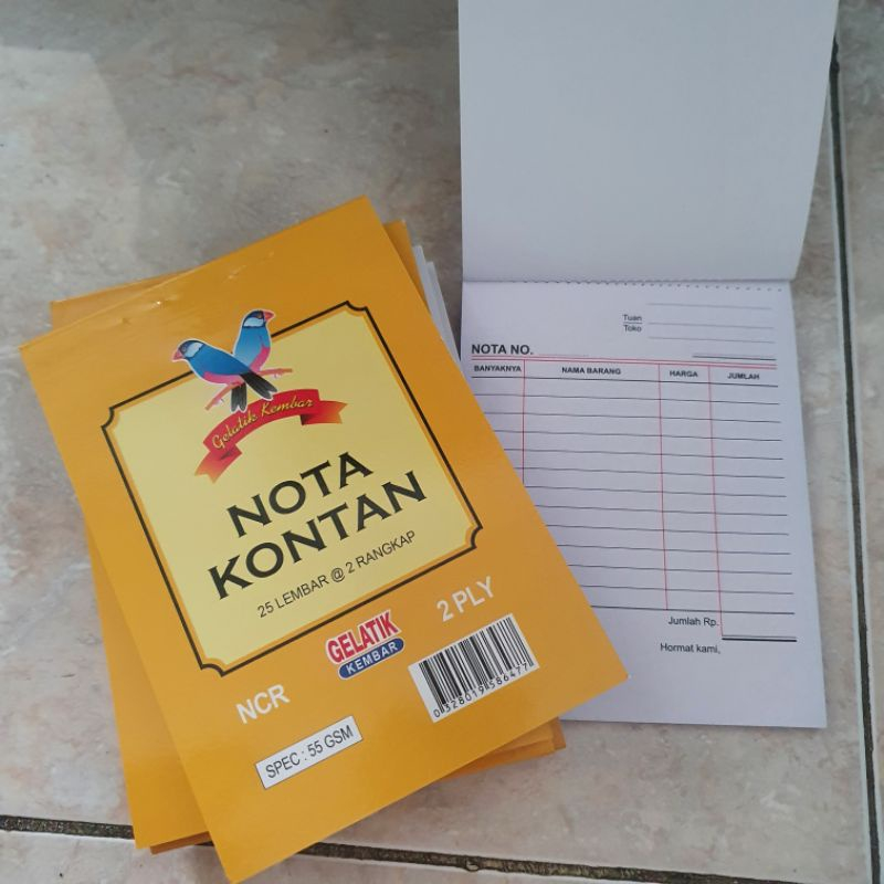 

1PCS NOTA KECIL 2 PLY GK GELATIK KEMBAR- NOTA KONTAN