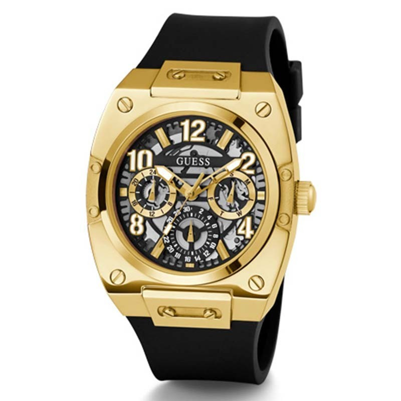 Promo terbaru GUESS GW0569G2 Original  Jam Tangan Pria Analog Black Silicone