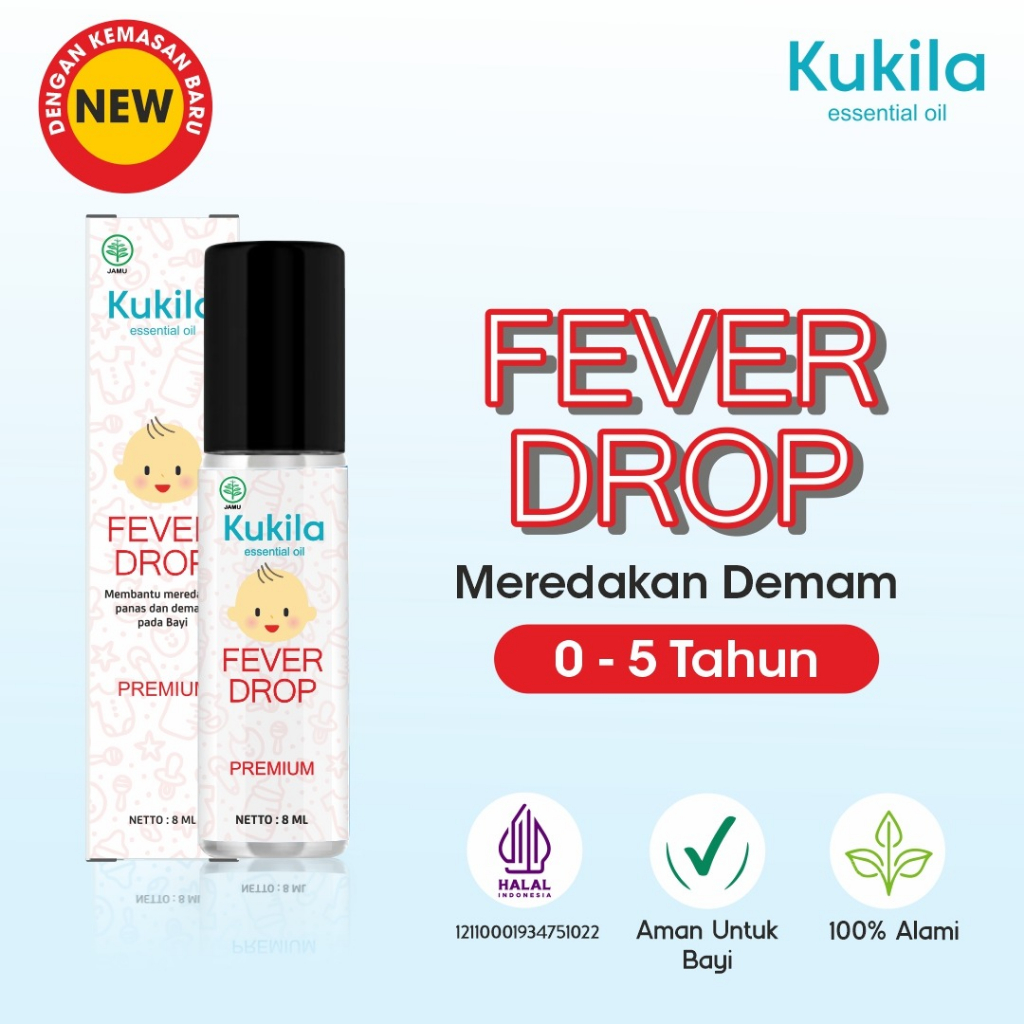 Kukila Fever Drop - Essential Oil Pereda demam Anak Kukila Kids Happy Nose - Essential Oil Pereda An