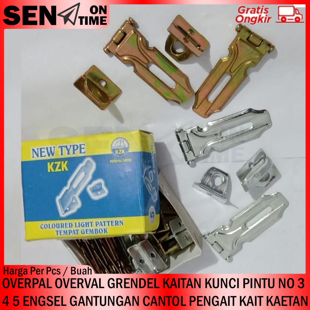 OVERPAL GRENDEL ENGSEL KUNCI PINTU OVER PAL CANTOLAN GEMBOK CANTELAN NO 3 4 5 OVERVAL KAITAN KZK 2 I