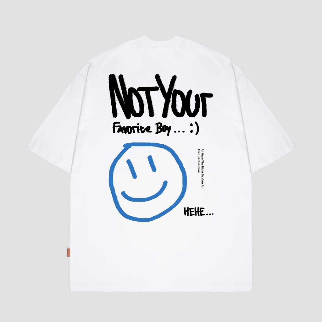 [HOT] Woodlays Kaos T-Shirt Oversize White Not Your Favorite Boy