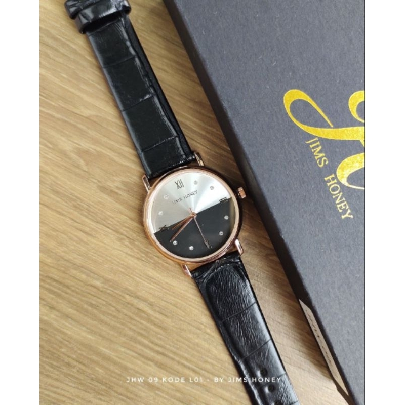 Jam Tangan Wanita Jimshoney Watch 09L1 Jam Tangan Wanita Casual Warna Hitam