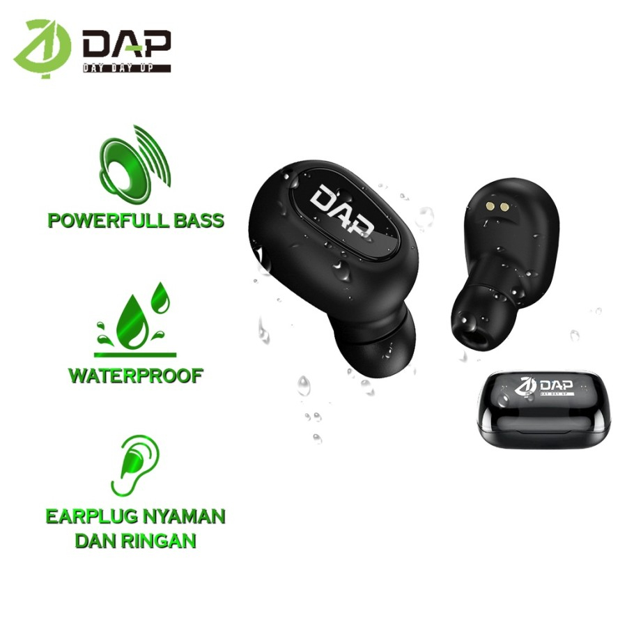 DAP D-T08 Headset Bluetooth Waterproof IPX4 Headset TWS V5.0