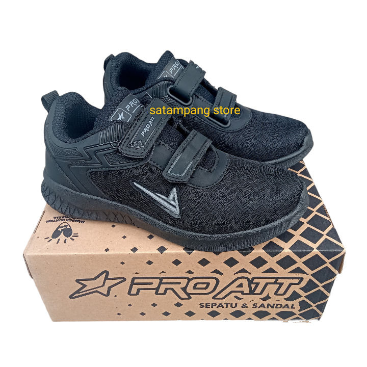 Sepatu sekolah PRO ATT PA 700 original anak laki laki perempuan hitam trendy terlaris