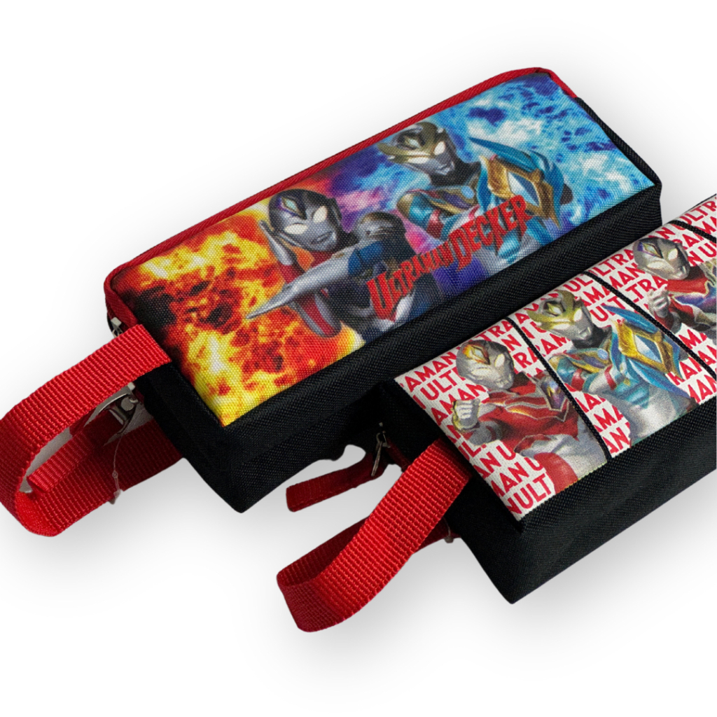 

Dadi - Ultraman Pencil case Hitam Merah 1 Zipper / 2 Zipper / Tempat pensil anak / Tempat Alat Tulis