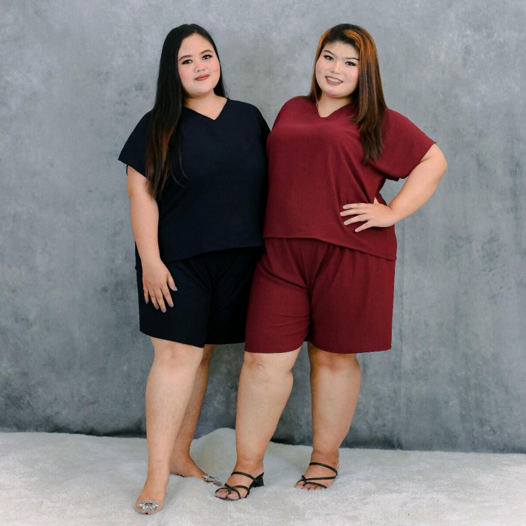 [Nira Daster] Setelan Jumbo Crinkle Airflow Polos Setelan Celana pendek wanita Setelan Lengan pendek