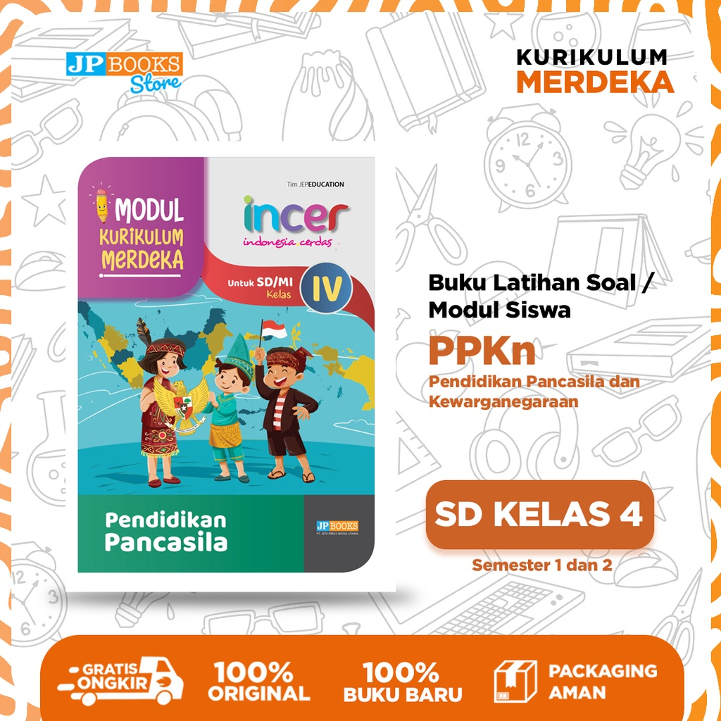 Buku Siswa Sekolah Modul Latihan Soal Kurmer INCER PPKn SD Kelas 4 - Kurikulum Merdeka