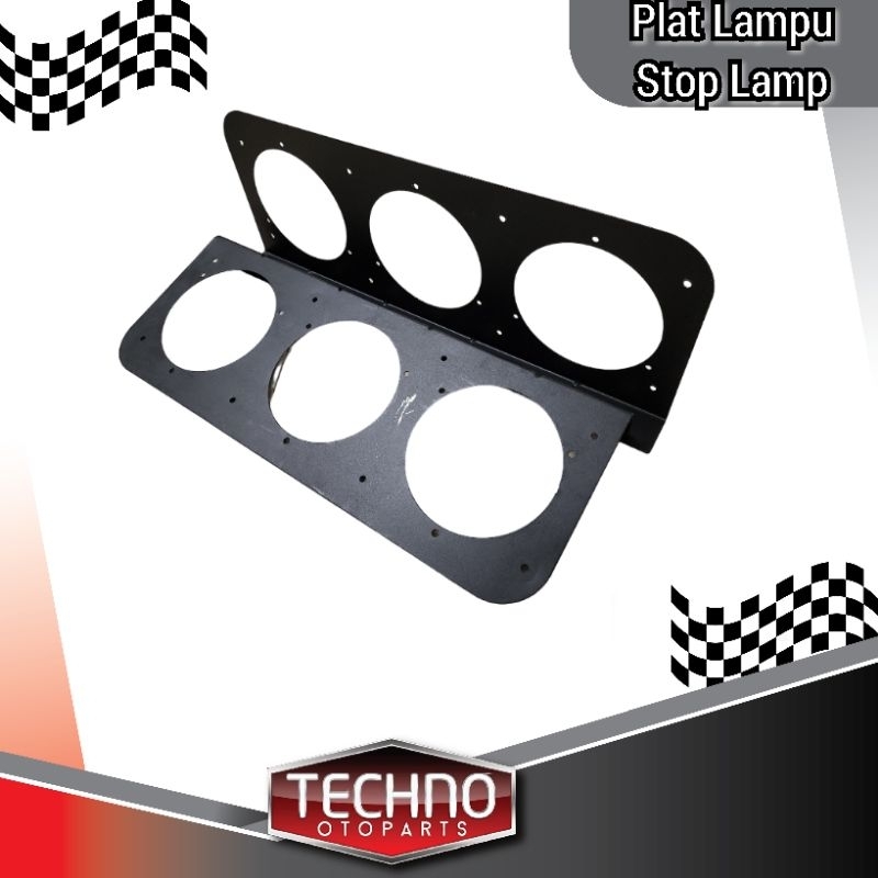 Plat Lampu Rumah Cashing Lampu Stop Lamp Led Bulat Truk 3 Lubang