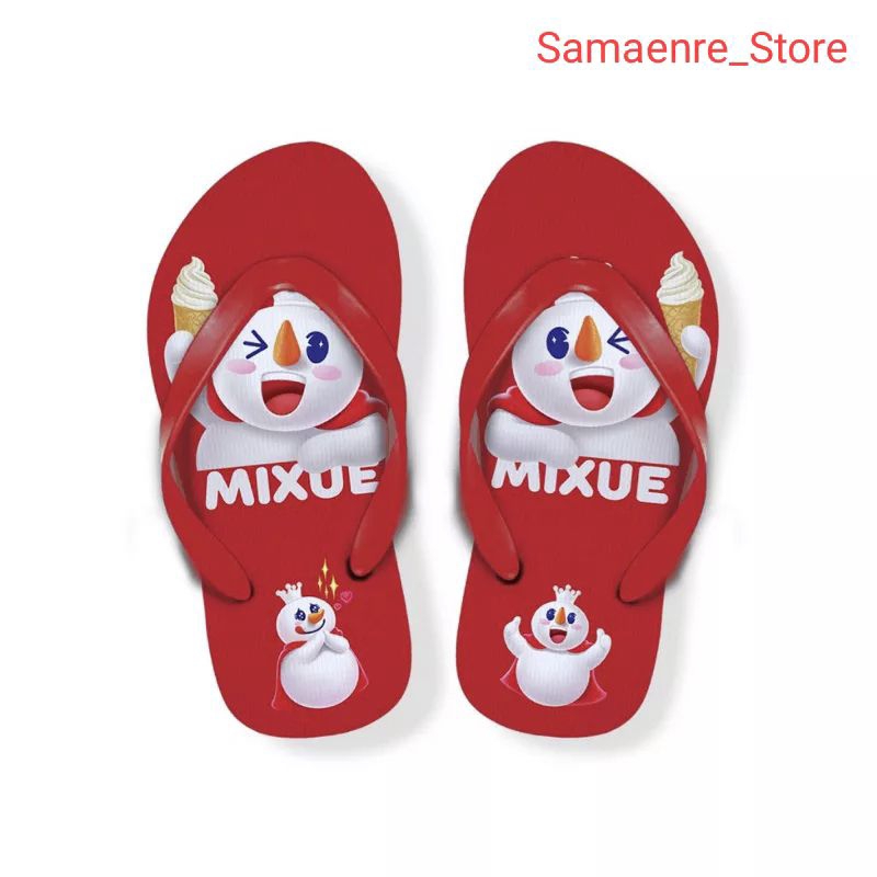 Cinta_Official - Mixue sandal jepit anak mixue 21-25 red sendal murah anak karakter merah Murah jepi