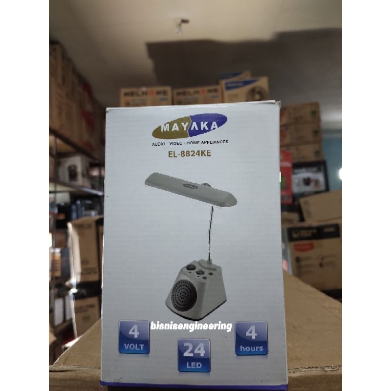 MAYAKA-LAMPU EMERGENCY DENGAN RADIO FM-EL 8824 KE-GARANSI RESMI