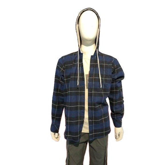S 135 / Hoodie Kemeja Flanel / Hoodie Kemeja / Pakaian Pria / 0825