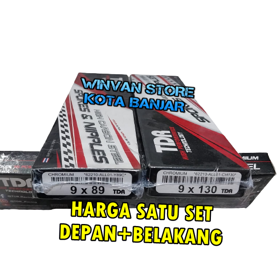 Ruji Jari-Jari TDR Crom Ring 14 Depan-belakang Ukuran 130-89 Scoopy/Vario/Mio/Vario harga set