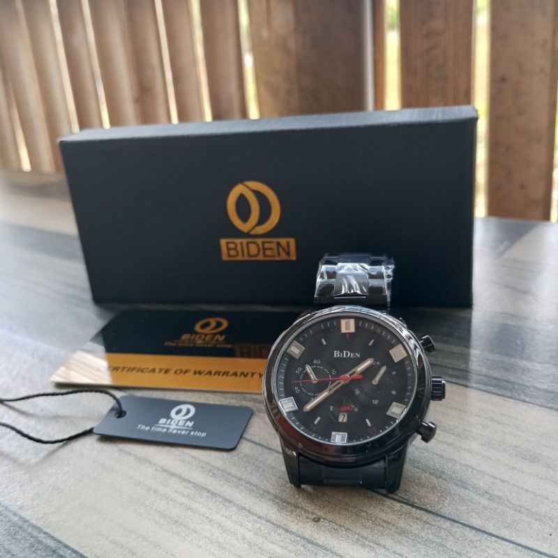 [R.S23] [COD] Jam Tangan BIDEN Original Aanalog Anti Air Jam Tangan Pria Tali Stainless Steel Kalend