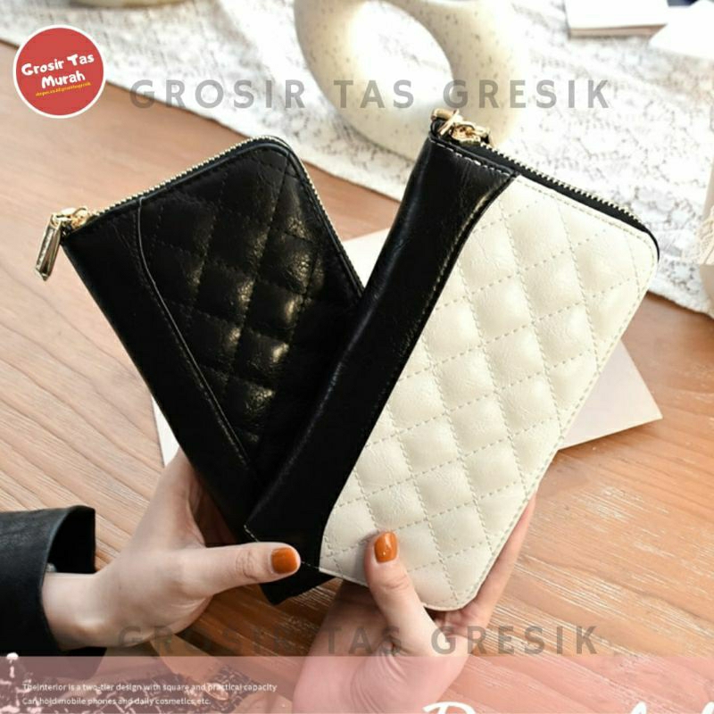 Dompet Panjang Wanita 1 Resleting Dompet Embos