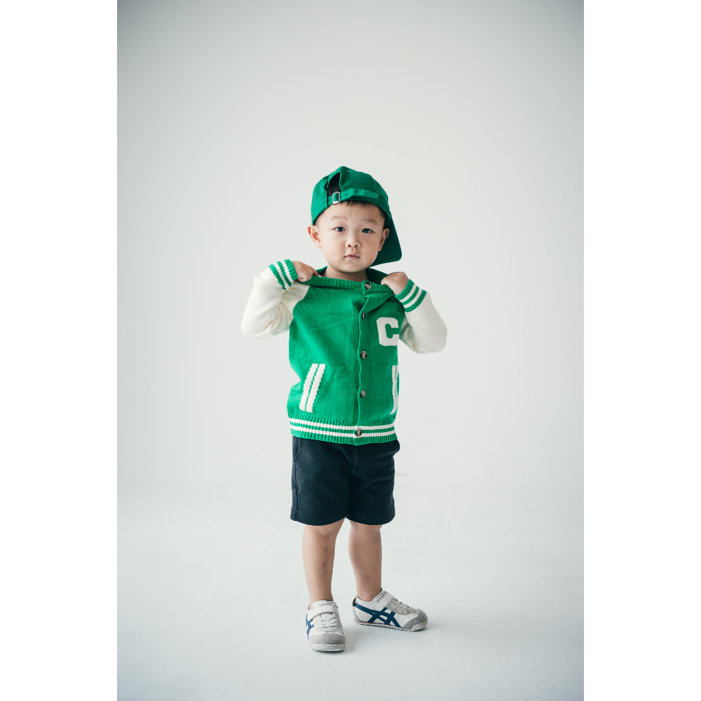 Cardigan Varsity Knit Initial C / Cardigan Anak Laki-laki - MOEJOE