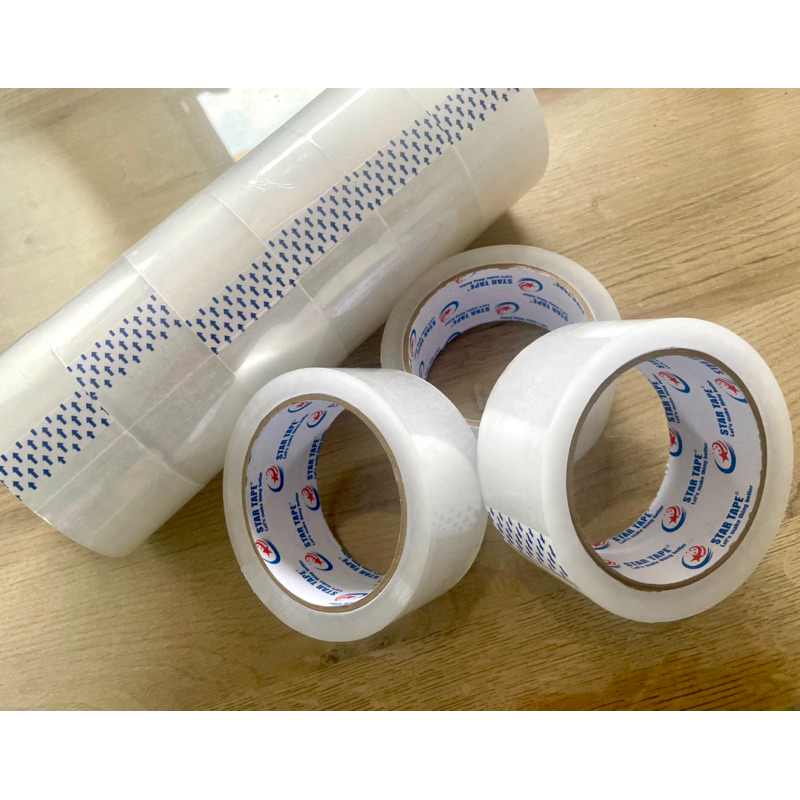 

isolasi / selotip bening 45 mm 90 yard star tape