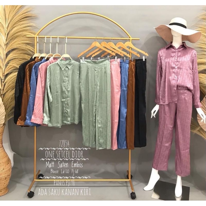 ONE SET DIOR,,SETELAN IMPORT,PIYAMA,BAJU BANGKOK