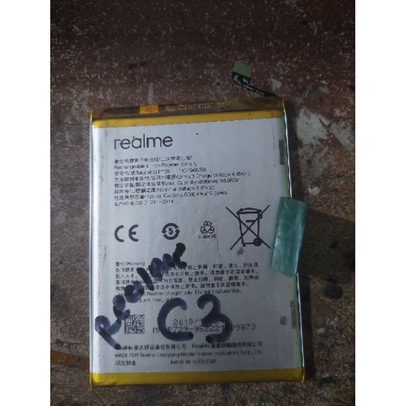 BATRE REALME C3 OIGINAL COPOTAN