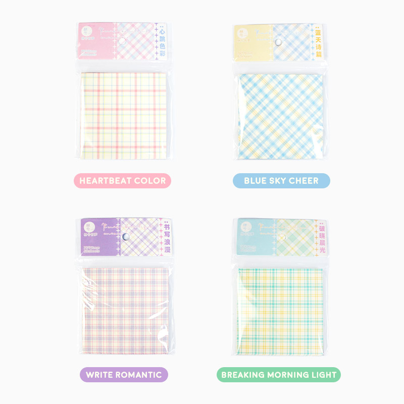 

Beautiful Encounter Plaid Square Memopad