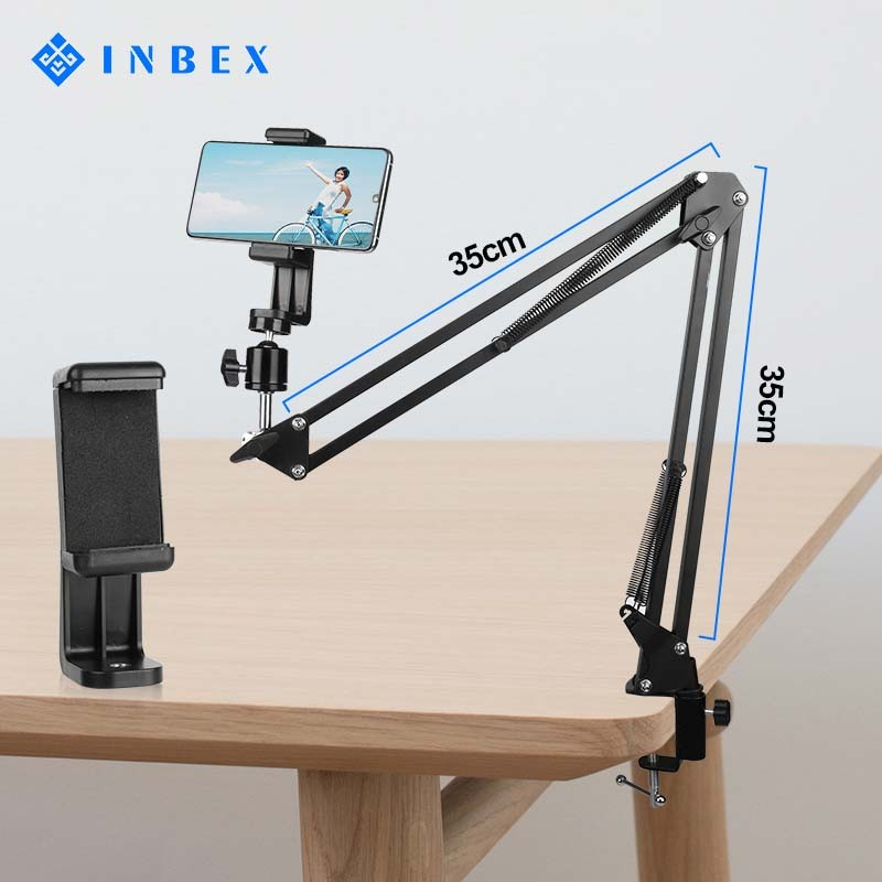 INBEX Ring Light+Overhead Cantilever Stand Tripod Handphone LED Lampu Konten Selfie Video Fotografi-Cantilever Stand