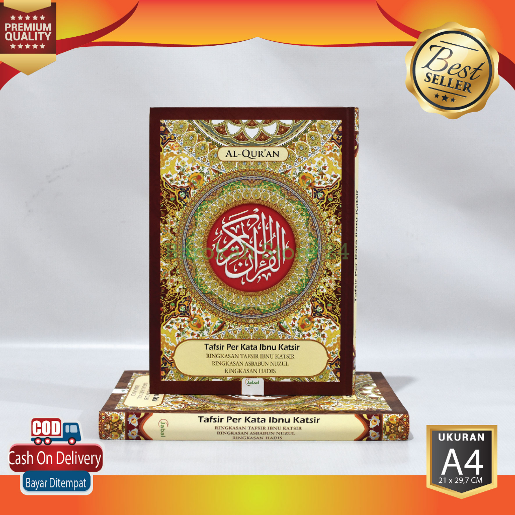 Tafsir Ibnu Katsir Al Quran Jabal A4 HC Alquran Besar  Terjemahan Perkata Quran