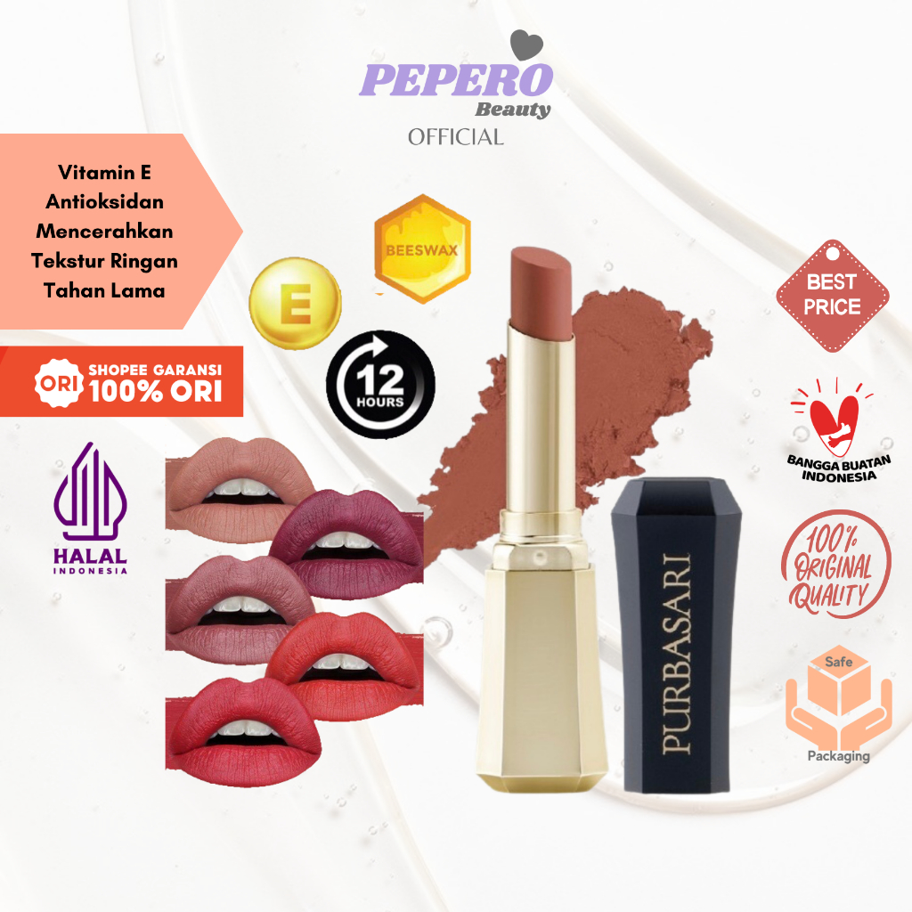 PURBASARI Lipstick Color Matte 15 Varian Warna