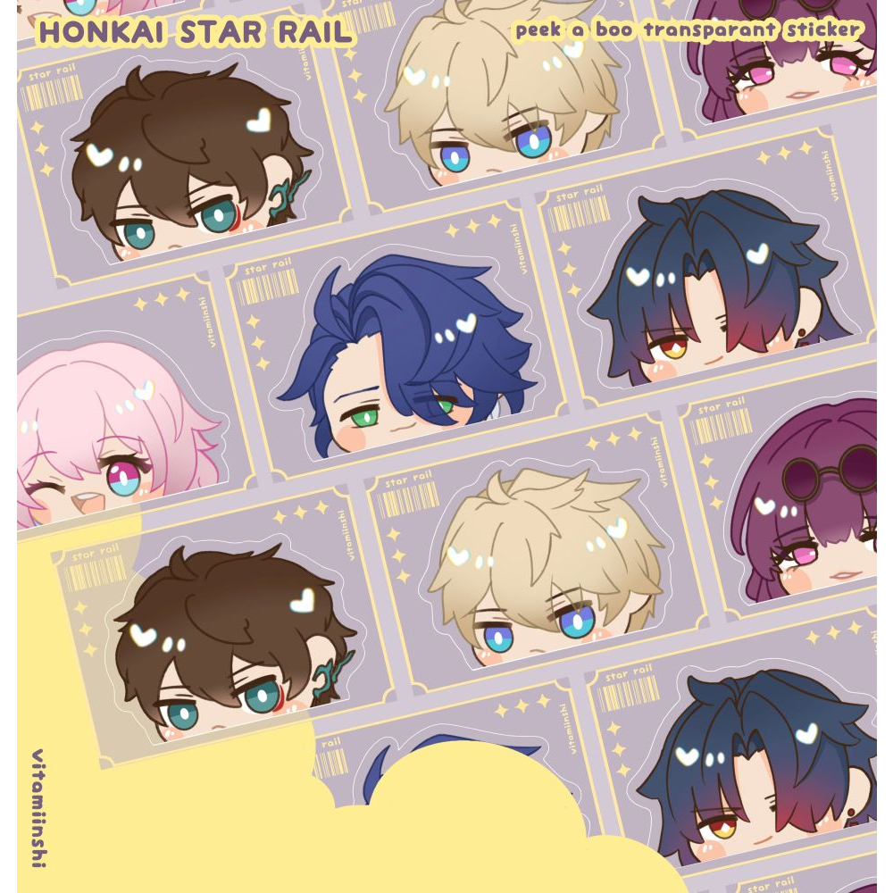 

VITAMIINSHI Honkai Star Rail Transparent Sticker Sheet / Stiker Kiss Cut