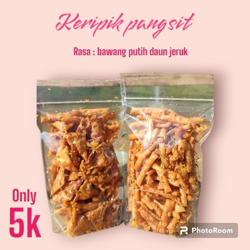 

KERIPIK PANGSIT RASA BAWANG PUTIH DAUN JERUK (HOMEMADE)