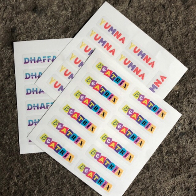 

RK STIKER LABEL NAMA UV TRANSPARAN LABEL NAMA ANAK SEKOLAH LABEL CUSTOM
