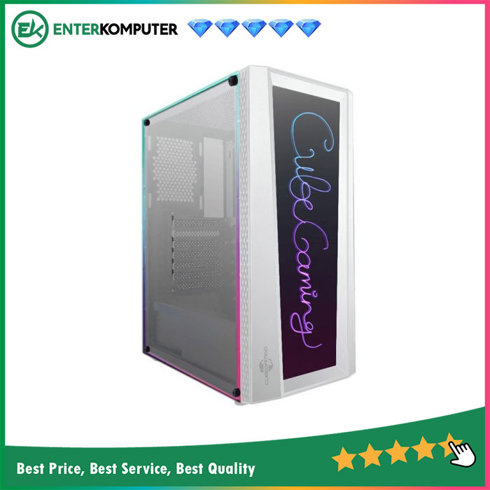 CUBE GAMING WRITE WHITE ATX WRITEABLE FRONT & SIDE PANEL - Casing PC